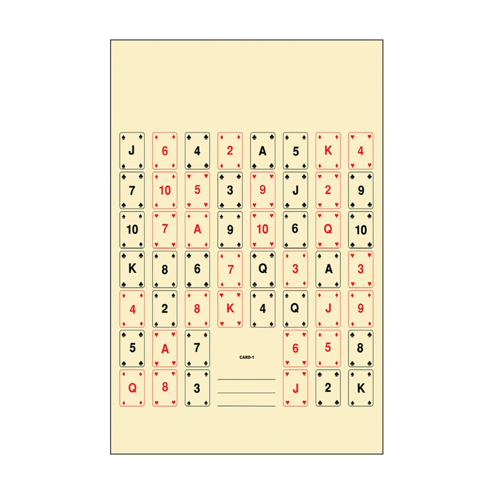 action target card1100 entertainment 52 playing cards paper 22.50" x 24" multi color 100 per box Action Target CARD1100 Entertainment 52 Playing Cards Paper 22.50" x 24" Multi-Color 100 Per Sports South item 116055