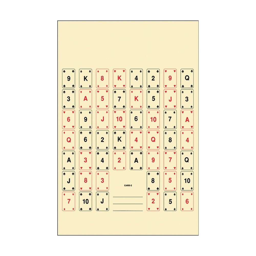action target card2100 entertainment 52 playing cards paper 22.50" x 24" multi color 100 per box Action Target CARD2100 Entertainment 52 Playing Cards Paper 22.50" x 24" Multi-Color 100 Per Sports South item 116056