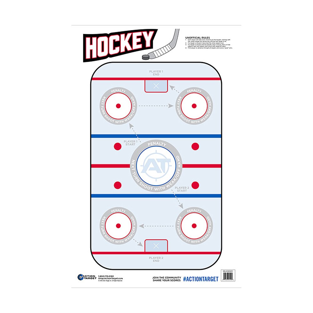 action target gshockey100 entertainment hockey paper hanging 23" x 35" blue/white 100 per box Action Target GSHOCKEY100 Entertainment Hockey Paper Hanging 23" x 35" Blue/White 100 Per Box Sports South item 116072