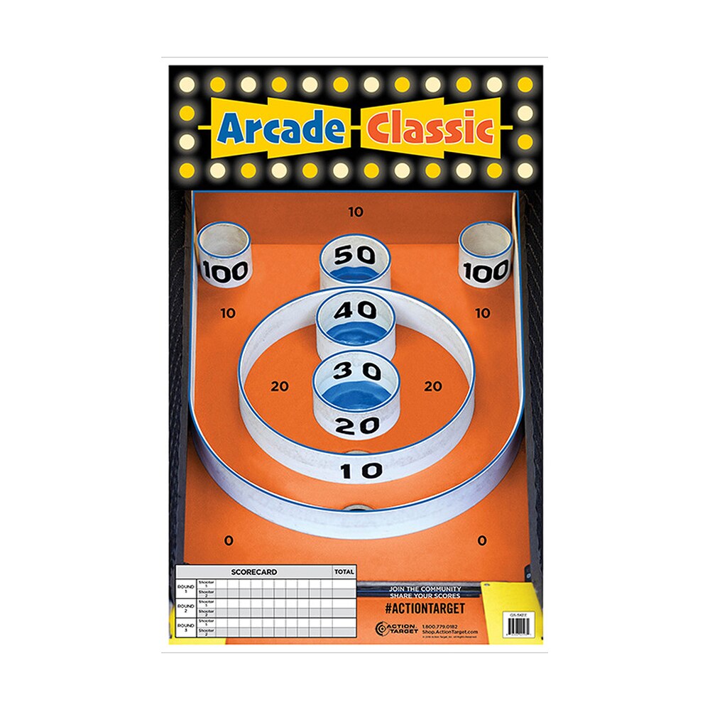 action target gsskee100 entertainment skee ball paper hanging 23" x 35" multi color 100 per box Action Target GSSKEE100 Entertainment Skee-Ball Paper Hanging 23" x 35" Multi-Color 100 Per Box Sports South item 116075