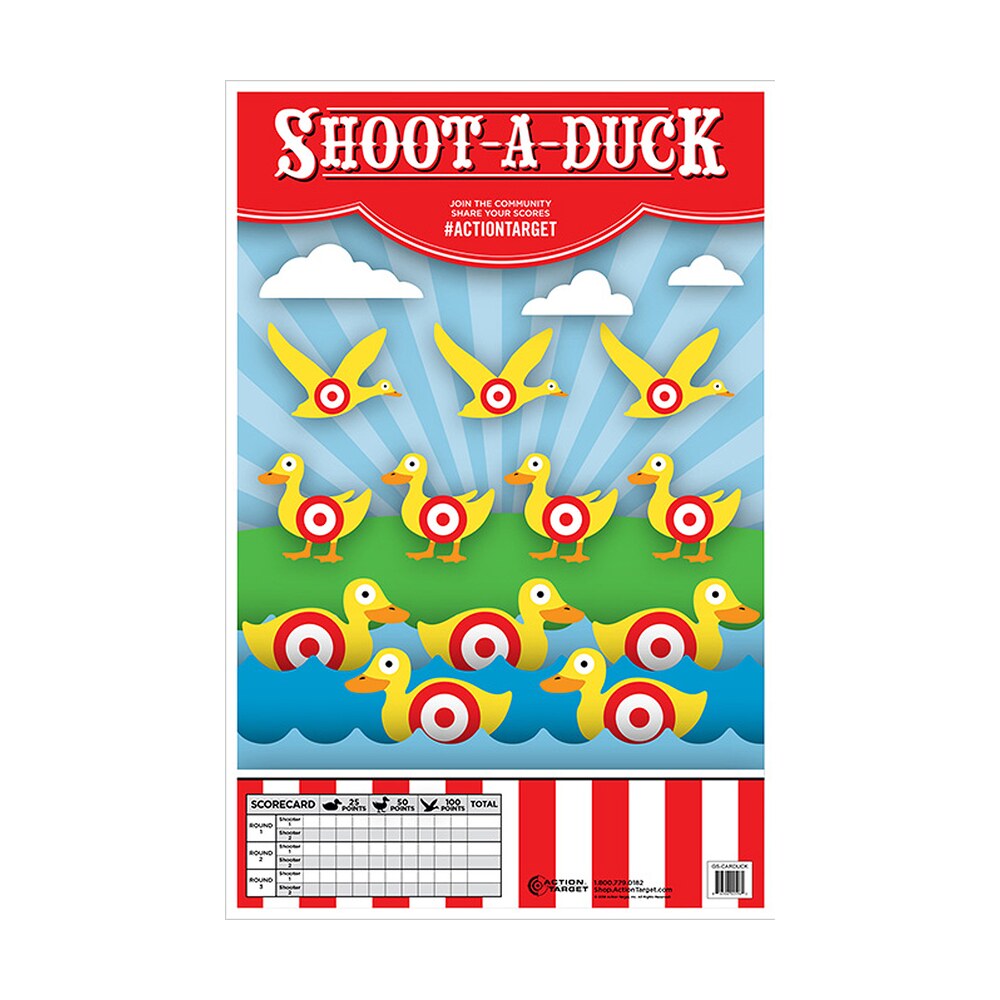 action target gscarduck100 entertainment ducks paper hanging 23" x 35" multi color 100 per box Action Target GSCARDUCK100 Entertainment Ducks Paper Hanging 23" x 35" Multi-Color 100 Per Box Sports South item 116078