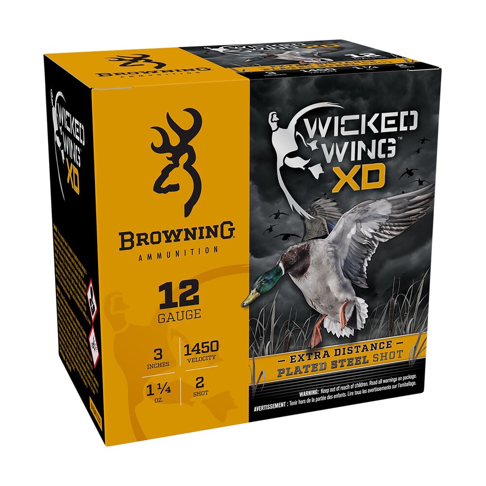 browning ammo b193411232 wicked wing xd 12gauge 3" 1 1/4oz 2shot 25 per box/10 case Browning Ammo B193411232 Wicked Wing XD 12Gauge 3" 1 1/4oz 2Shot 25 Per Box/10 Case Sports South item 116347