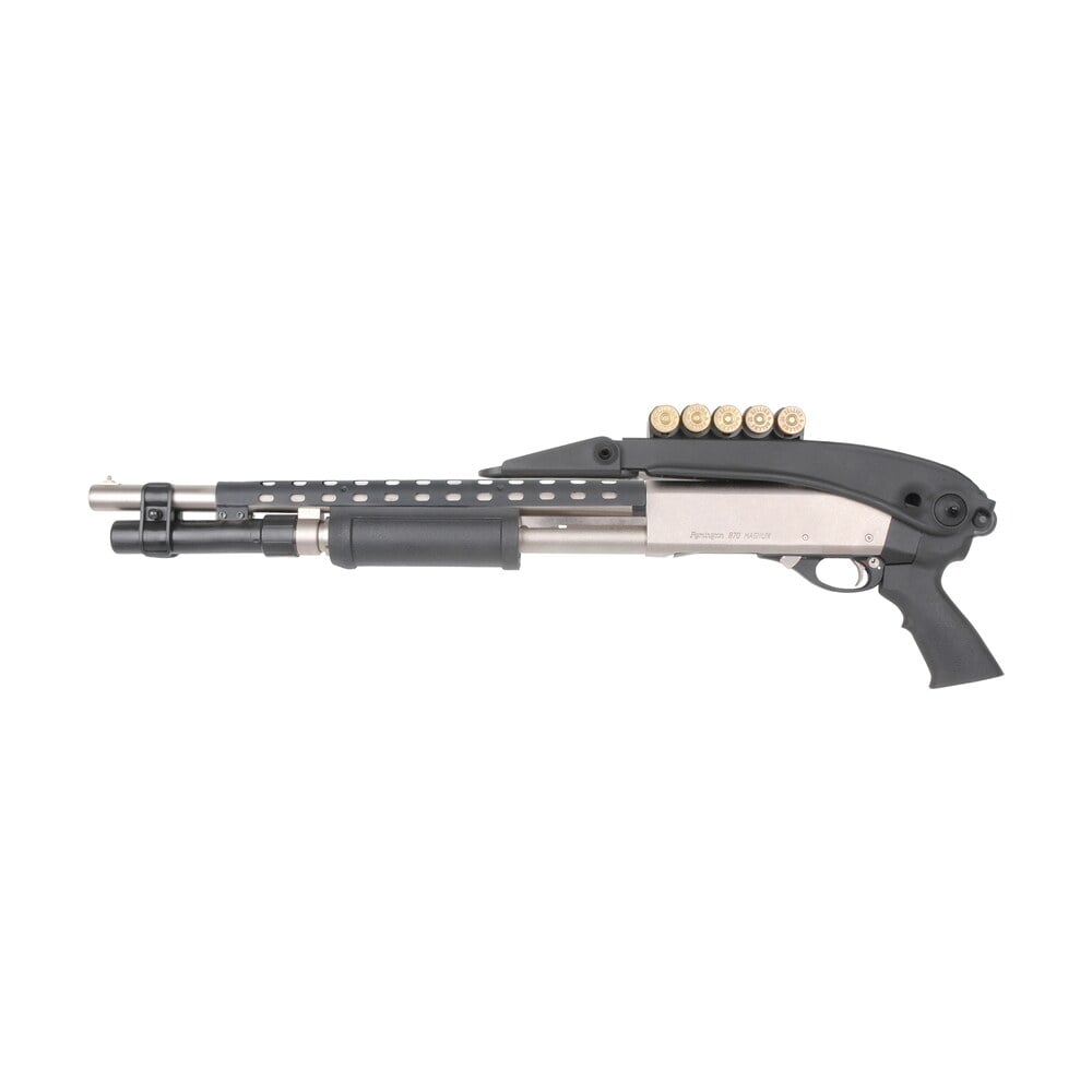 advanced technology tfs0600 shotforce shotgun stock top folding black synthetic for moss 12/20 ga, rem 870 12 ga, win 12/20 ga Advanced Technology TFS0600 Shotforce Shotgun Stock Top Folding Black Synthetic for Moss 12/20 Sports South item 11635