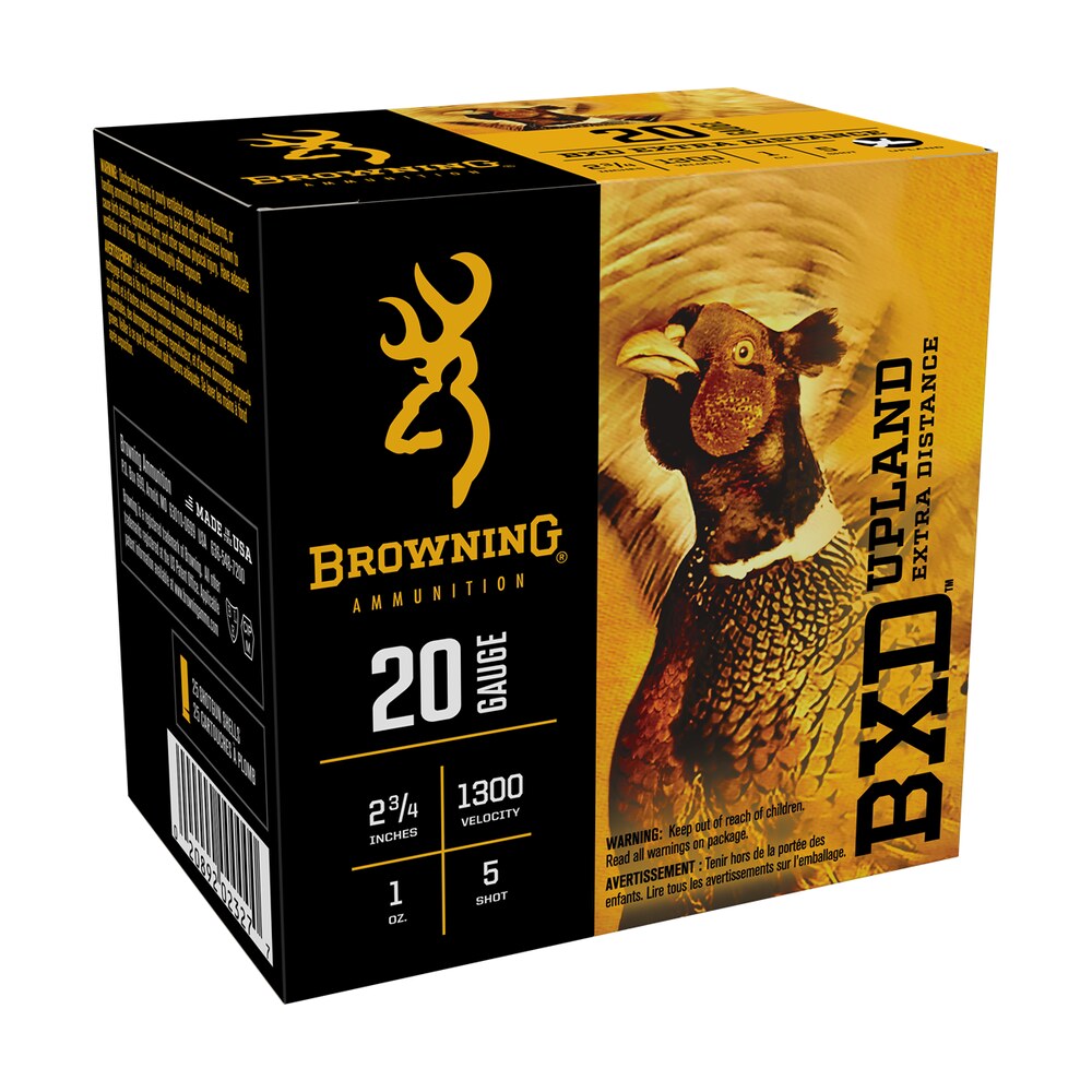 browning ammo b193512025 bxd upland 20gauge 2.75" 1oz 5shot 25 per box/10 case Browning Ammo B193512025 BXD Upland 20Gauge 2.75" 1oz 5Shot 25 Per Box/10 Case Sports South item 116355