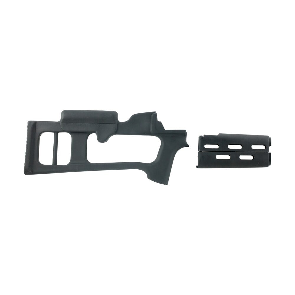 advanced technology mak0100 fiberforce stock package fixed thumbhole black synthetic & ventilated handguard for ak 47 rifle Advanced Technology MAK0100 Fiberforce Stock Package Fixed Thumbhole Black Synthetic & Sports South item 11639