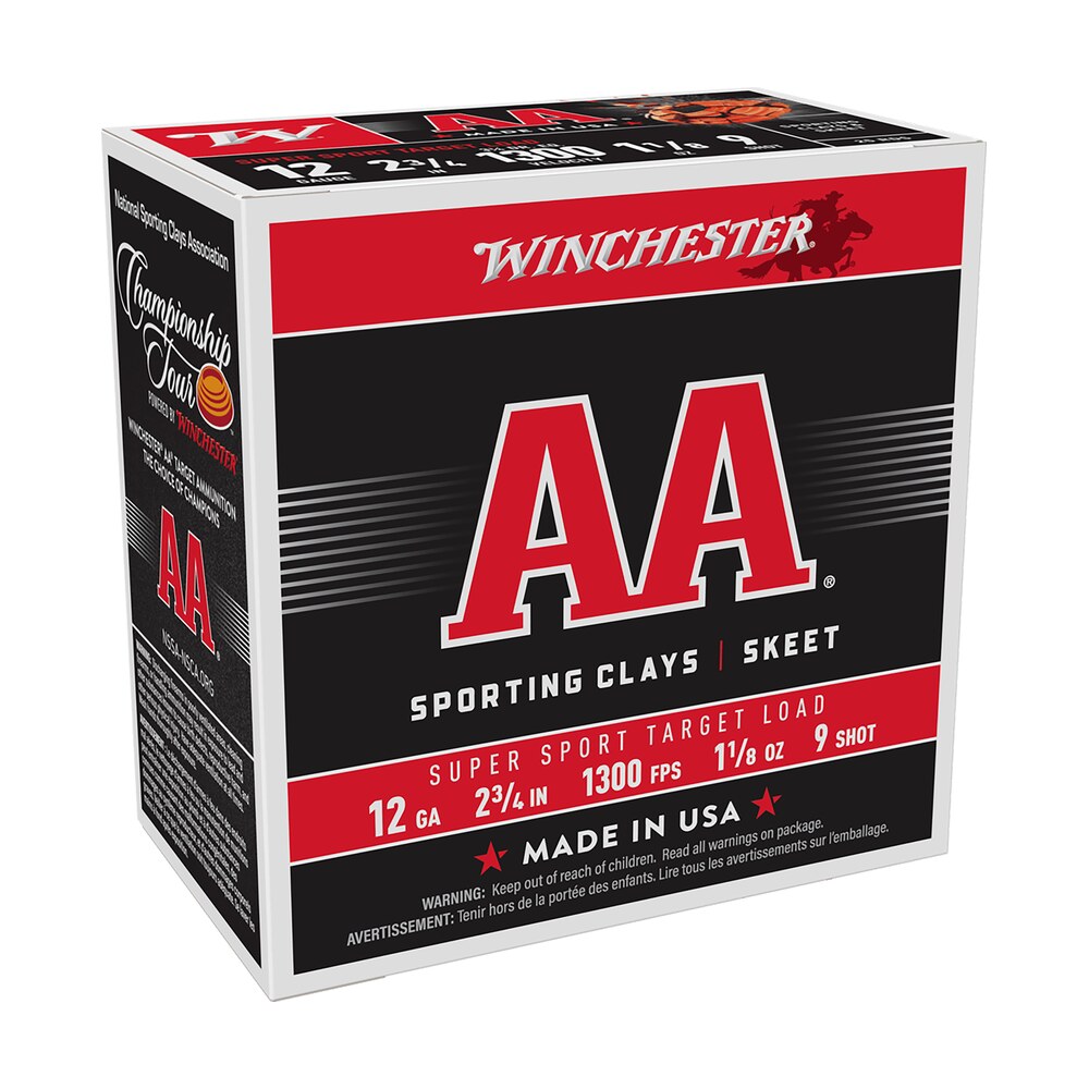 winchester ammo aasc129 aa super sport sporting clay 12gauge 2.75" 1 1/8oz 9shot 25 per box/10 case Winchester Ammo AASC129 AA Super Sport Sporting Clay 12Gauge 2.75" 1 1/8oz 9Shot 25 Per Box/10 Sports South item 116422