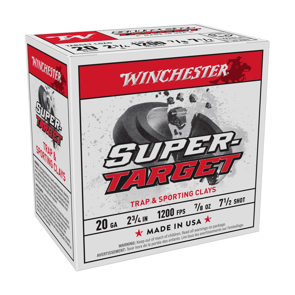 winchester ammo trgt207 super target 20gauge 2.75" 7/8oz 7.5shot 25 per box/10 case Winchester Ammo TRGT207 Super-Target 20Gauge 2.75" 7/8oz 7.5Shot 25 Per Box/10 Case Sports South item 116428