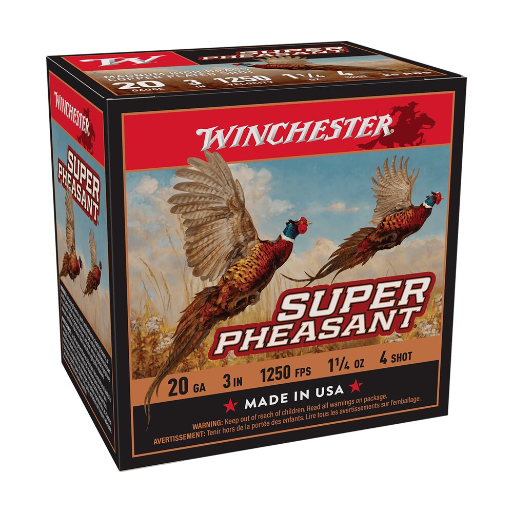 winchester ammo x203ph4 super pheasant magnum high brass 20gauge 3" 1 1/4oz 4shot 25 per box/10 case Winchester Ammo X203PH4 Super Pheasant Magnum High Brass 20Gauge 3" 1 1/4oz 4Shot 25 Per Box/10 Sports South item 116437