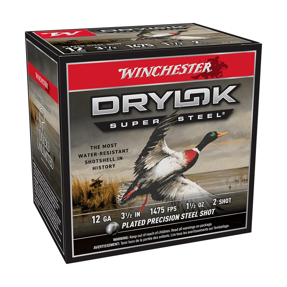 winchester ammo ssh12lh2 drylok super steel high velocity 12gauge 3.50" 1 1/2oz 2shot 25 per box/10 case Winchester Ammo SSH12LH2 Drylok Super Steel High Velocity 12Gauge 3.50" 1 1/2oz 2Shot 25 Per Sports South item 116445