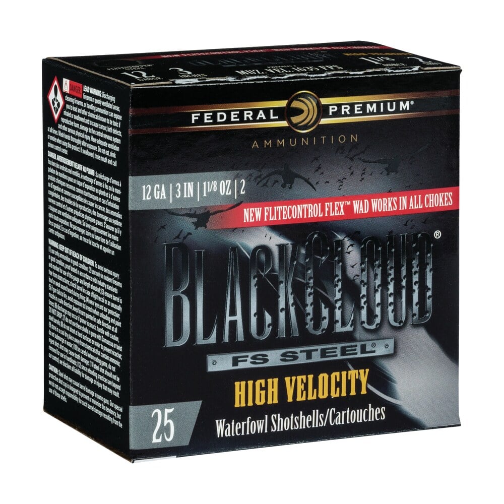 federal pwbxh1432 black cloud fs high velocity 12gauge 3" 1 1/8oz 2shot 25 per box/10 case Federal PWBXH1432 Black Cloud FS High Velocity 12Gauge 3" 1 1/8oz 2Shot 25 Per Box/10 Case Sports South item 116532