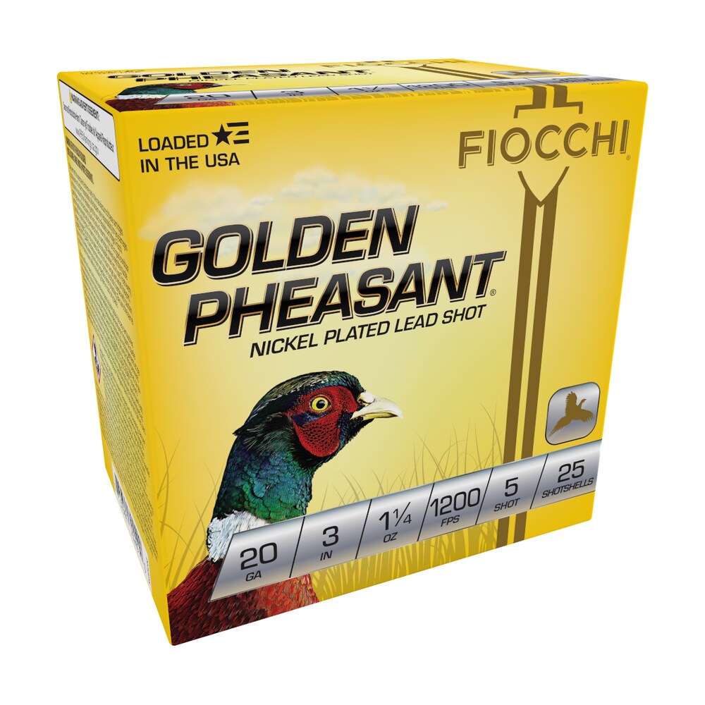 fiocchi 203gp5 golden pheasant extrema 20gauge 3" 1 1/4oz 5shot 25 per box/10 case Fiocchi 203GP5 Golden Pheasant Extrema 20Gauge 3" 1 1/4oz 5Shot 25 Per Box/10 Case Sports South item 116575