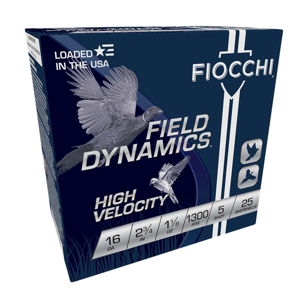 fiocchi 16hv5 field dynamics high velocity 16gauge 2.75" 1 1/8oz 5shot 25 per box/10 case Fiocchi 16HV5 Field Dynamics High Velocity 16Gauge 2.75" 1 1/8oz 5Shot 25 Per Box/10 Case Sports South item 116586