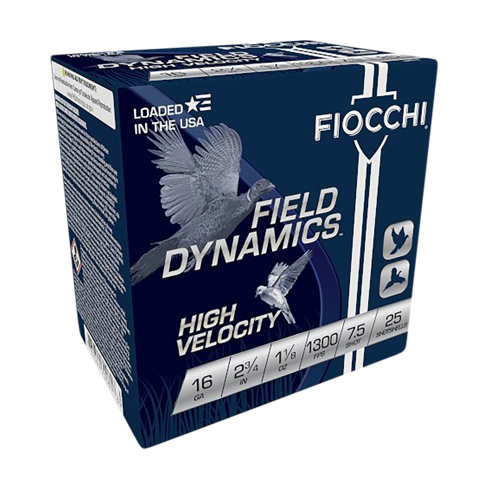 fiocchi 16hv75 field dynamics high velocity 16gauge 2.75" 1 1/8oz 7.5shot 25 per box/10 case Fiocchi 16HV75 Field Dynamics High Velocity 16Gauge 2.75" 1 1/8oz 7.5Shot 25 Per Box/10 Case Sports South item 116588
