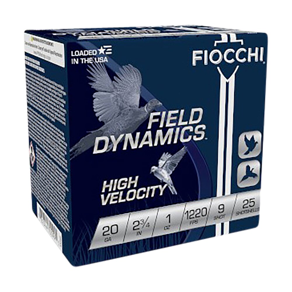 fiocchi 20hv9 field dynamics high velocity 20gauge 2.75" 1oz 9shot 25 per box/10 case Fiocchi 20HV9 Field Dynamics High Velocity 20Gauge 2.75" 1oz 9Shot 25 Per Box/10 Case Sports South item 116594