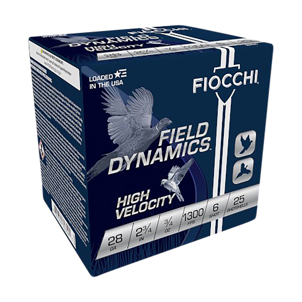 fiocchi 28hv6 field dynamics high velocity 28gauge 2.75" 3/4oz 6shot 25 per box/10 case Fiocchi 28HV6 Field Dynamics High Velocity 28Gauge 2.75" 3/4oz 6Shot 25 Per Box/10 Case Sports South item 116595