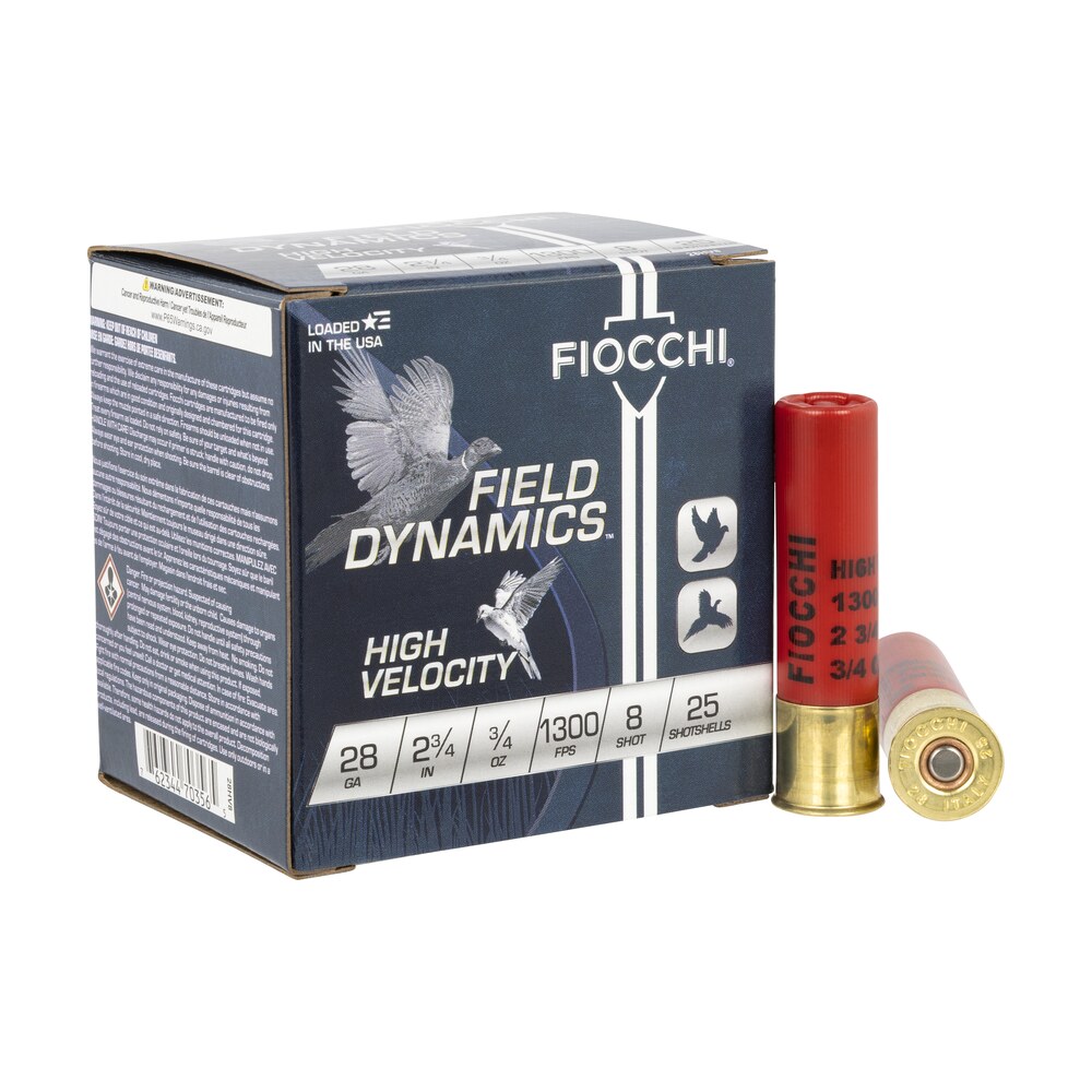 fiocchi 28hv8 field dynamics high velocity 28gauge 2.75" 3/4oz 8shot 25 per box/10 case Fiocchi 28HV8 Field Dynamics High Velocity 28Gauge 2.75" 3/4oz 8Shot 25 Per Box/10 Case Sports South item 116597