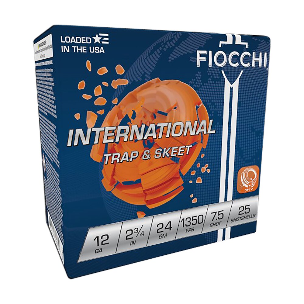 fiocchi 12in2475 exacta target international trap & skeet 12gauge 2.75" 24gram 7.5shot 25 per box/10 case Fiocchi 12IN2475 Exacta Target International Trap & Skeet 12Gauge 2.75" 24gram 7.5Shot 25 Sports South item 116612