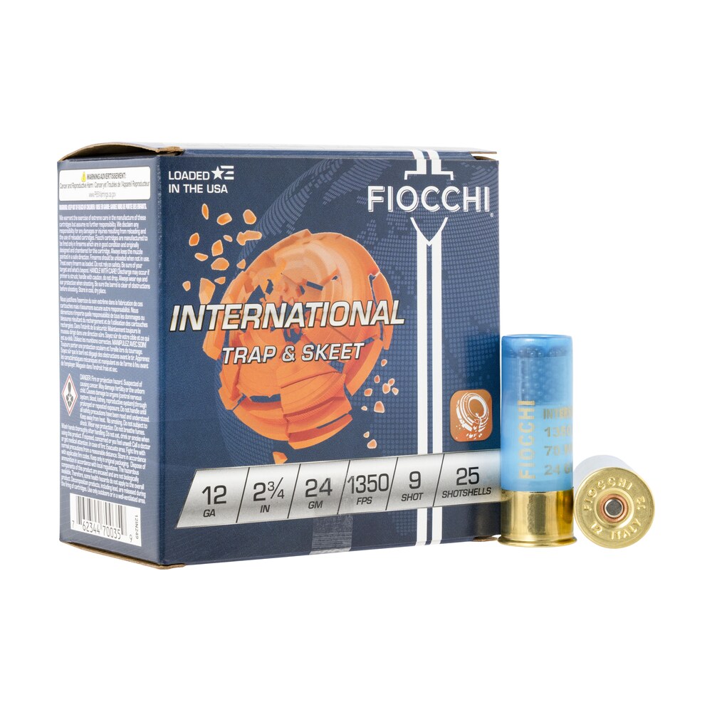 fiocchi 12in249 exacta target international trap & skeet 12gauge 2.75" 24gram 9shot 25 per box/10 case Fiocchi 12IN249 Exacta Target International Trap & Skeet 12Gauge 2.75" 24gram 9Shot 25 Per Sports South item 116614