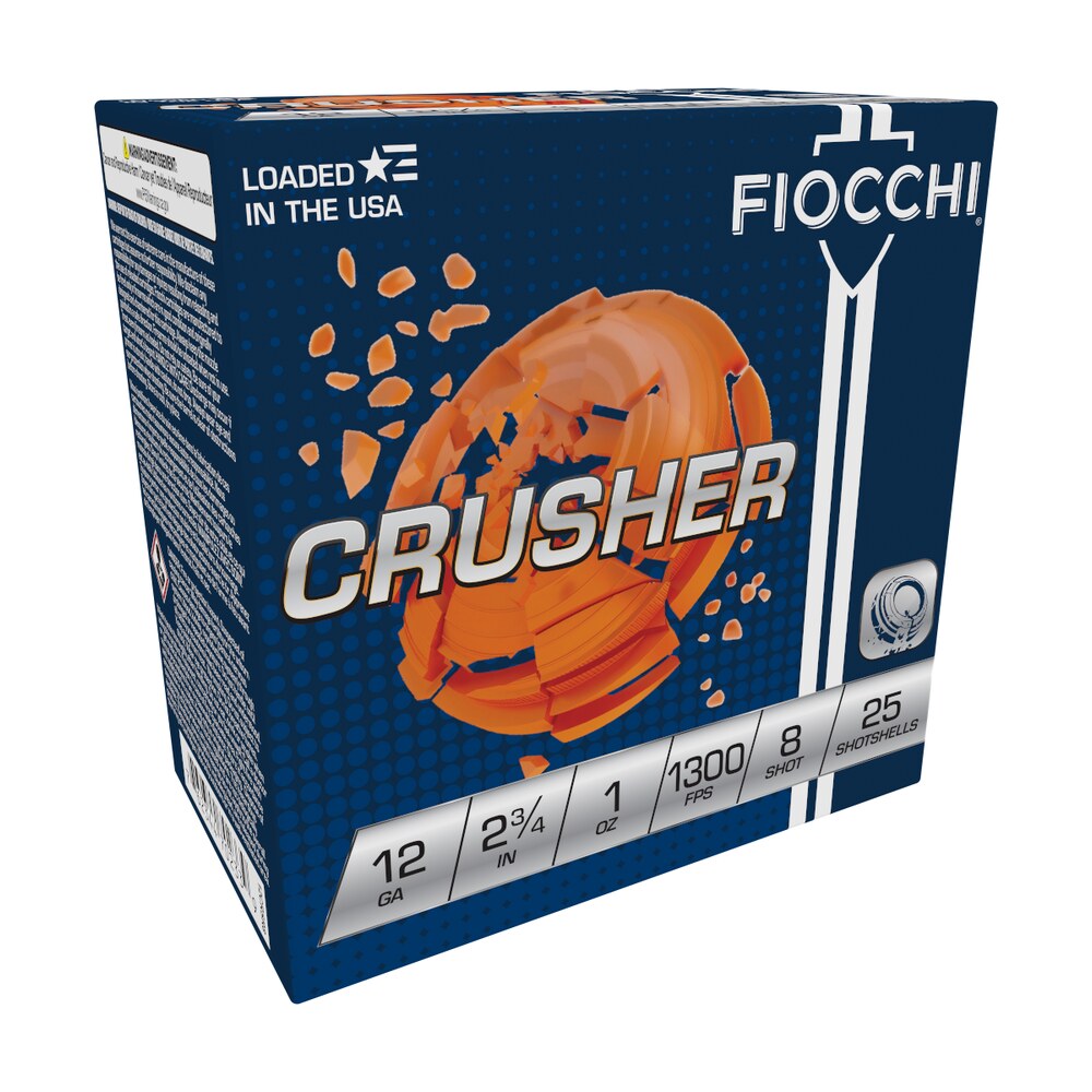 fiocchi 12crsr8 exacta target crusher 12gauge 2.75" 1oz 8shot 25 per box/10 case Fiocchi 12CRSR8 Exacta Target Crusher 12Gauge 2.75" 1oz 8Shot 25 Per Box/10 Case Sports South item 116623