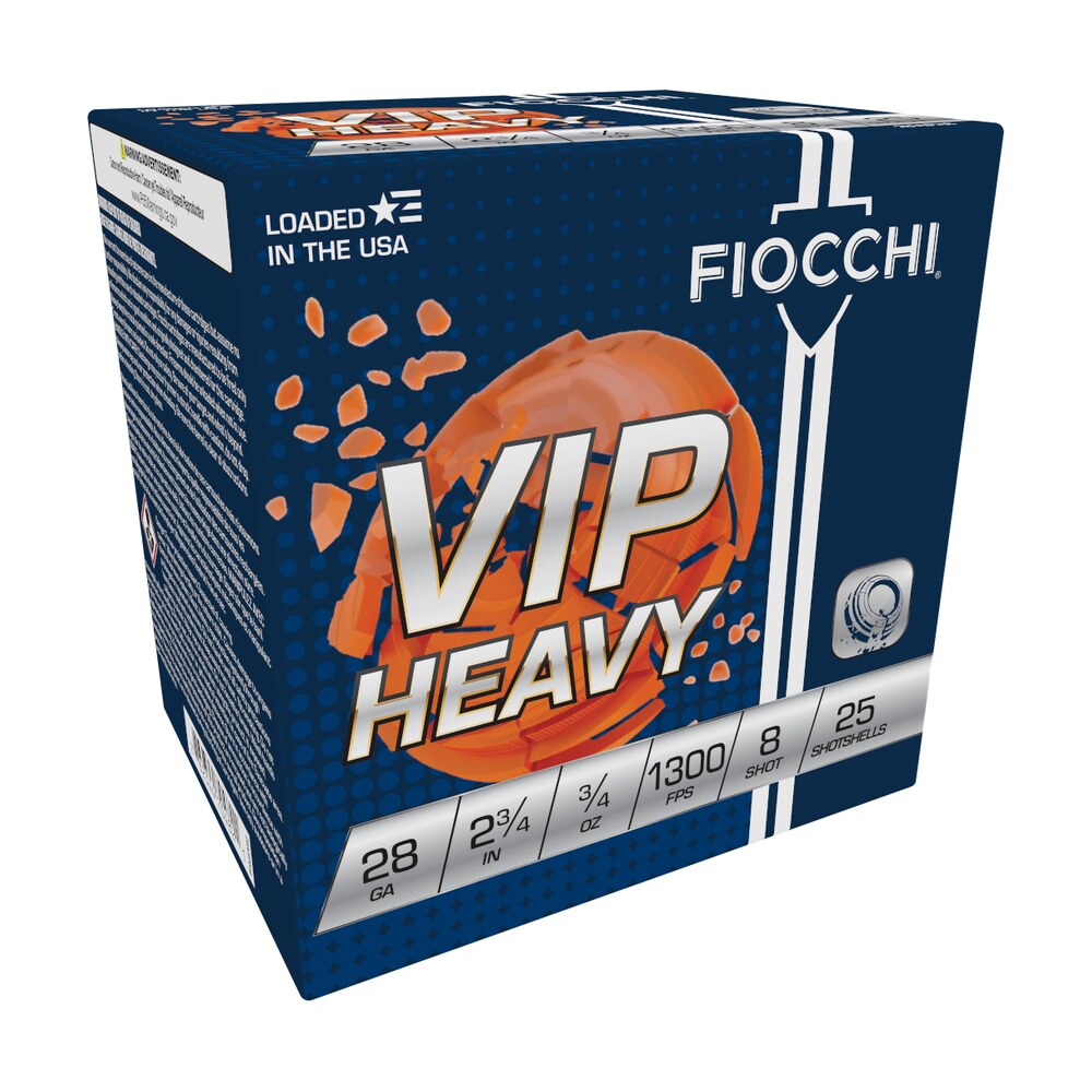 fiocchi 28viph8 exacta target vip heavy 28gauge 2.75" 3/4oz 8shot 25 per box/10 case Fiocchi 28VIPH8 Exacta Target VIP Heavy 28Gauge 2.75" 3/4oz 8Shot 25 Per Box/10 Case Sports South item 116638