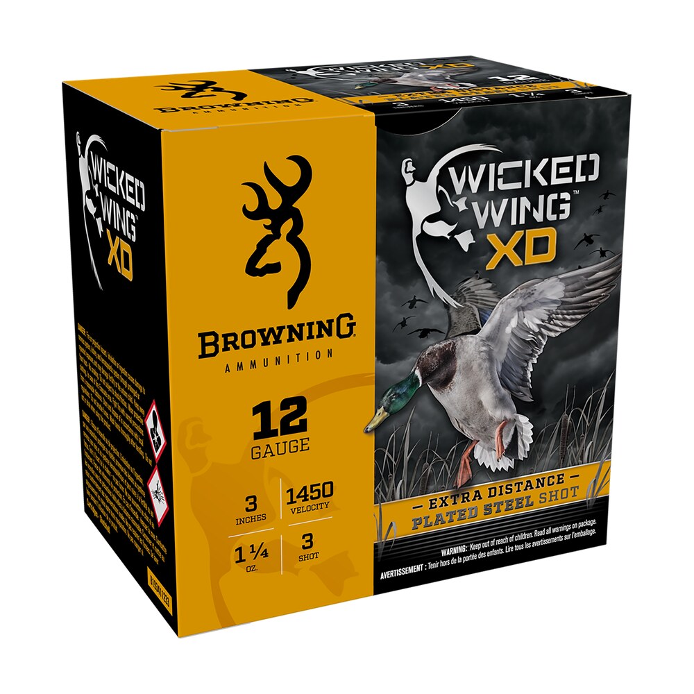 browning ammo b193411233 wicked wing xd 12gauge 3" 1 1/4oz 3shot 25 per box/10 case Browning Ammo B193411233 Wicked Wing XD 12Gauge 3" 1 1/4oz 3Shot 25 Per Box/10 Case Sports South item 116666