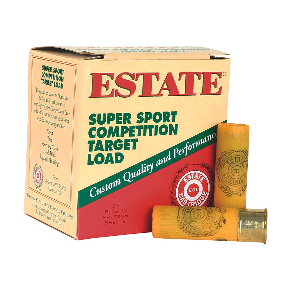 estate cartridge ss2075 super sport competition target 20gauge 2.75" 7/8oz 7.5shot 25 per box/10 case Estate Cartridge SS2075 Super Sport Competition Target 20Gauge 2.75" 7/8oz 7.5Shot 25 Per Sports South item 116748
