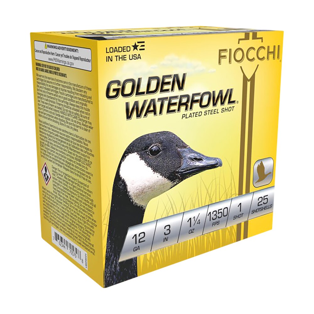 fiocchi 123sgw1 golden waterfowl 12gauge 3" 1 1/4oz 1shot 25 per box/10 case Fiocchi 123SGW1 Golden Waterfowl 12Gauge 3" 1 1/4oz 1Shot 25 Per Box/10 Case Sports South item 116789