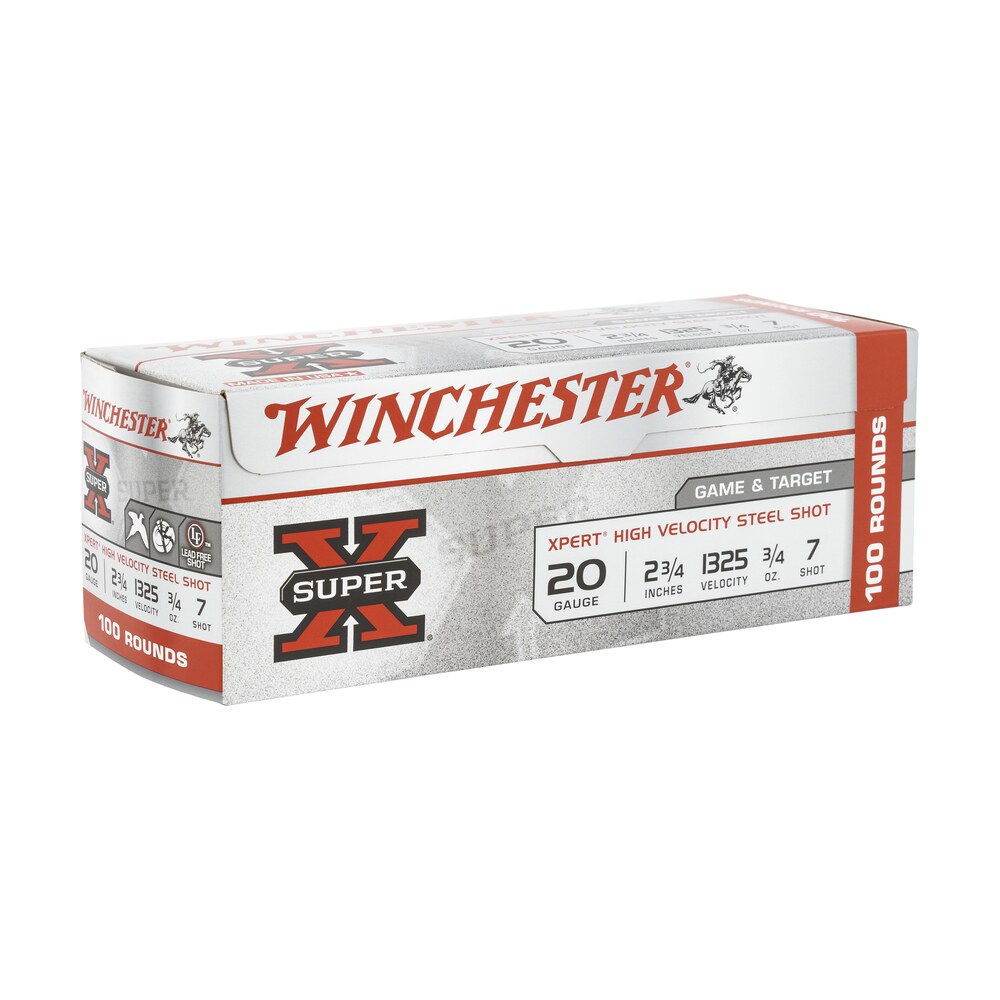 winchester ammo we20gtvp7 super x xpert high velocity 20gauge 2.75" 3/4oz 7shot 100 per box/2 case *value pack Winchester Ammo WE20GTVP7 Super X Xpert High Velocity 20Gauge 2.75" 3/4oz 7Shot 100 Per Box/2 Sports South item 116850