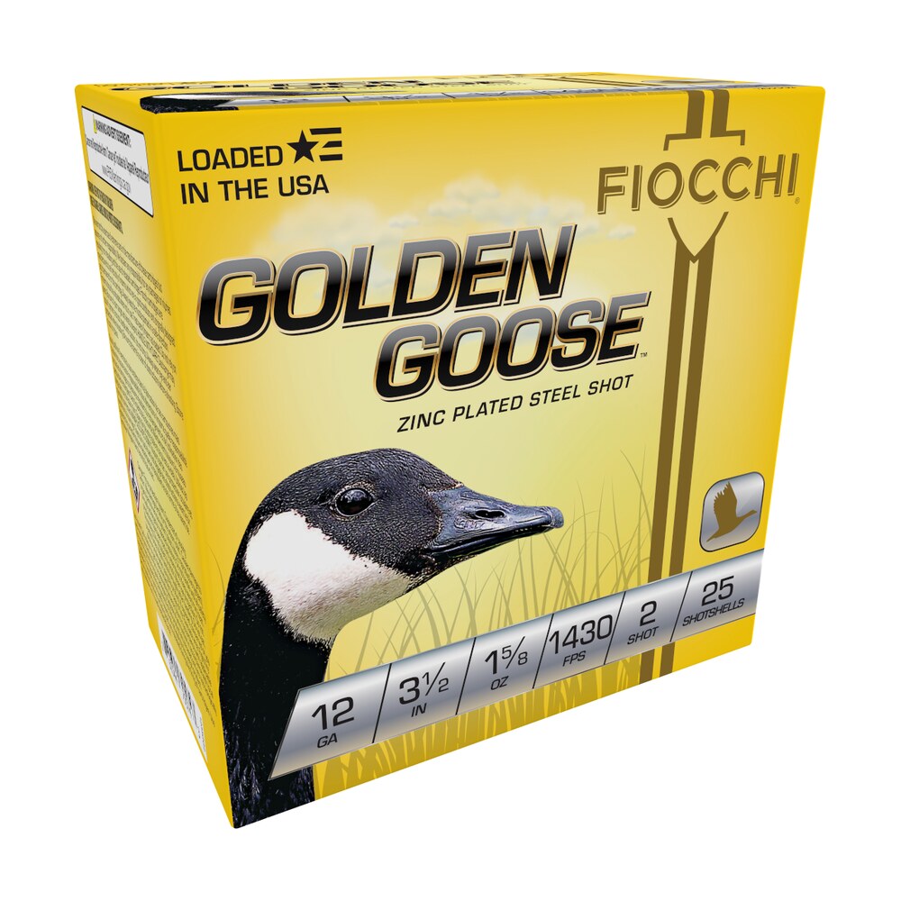 fiocchi 1235gg2 golden goose 12gauge 3.50" 1 5/8oz 2shot 25 per box/10 case Fiocchi 1235GG2 Golden Goose 12Gauge 3.50" 1 5/8oz 2Shot 25 Per Box/10 Case Sports South item 116864