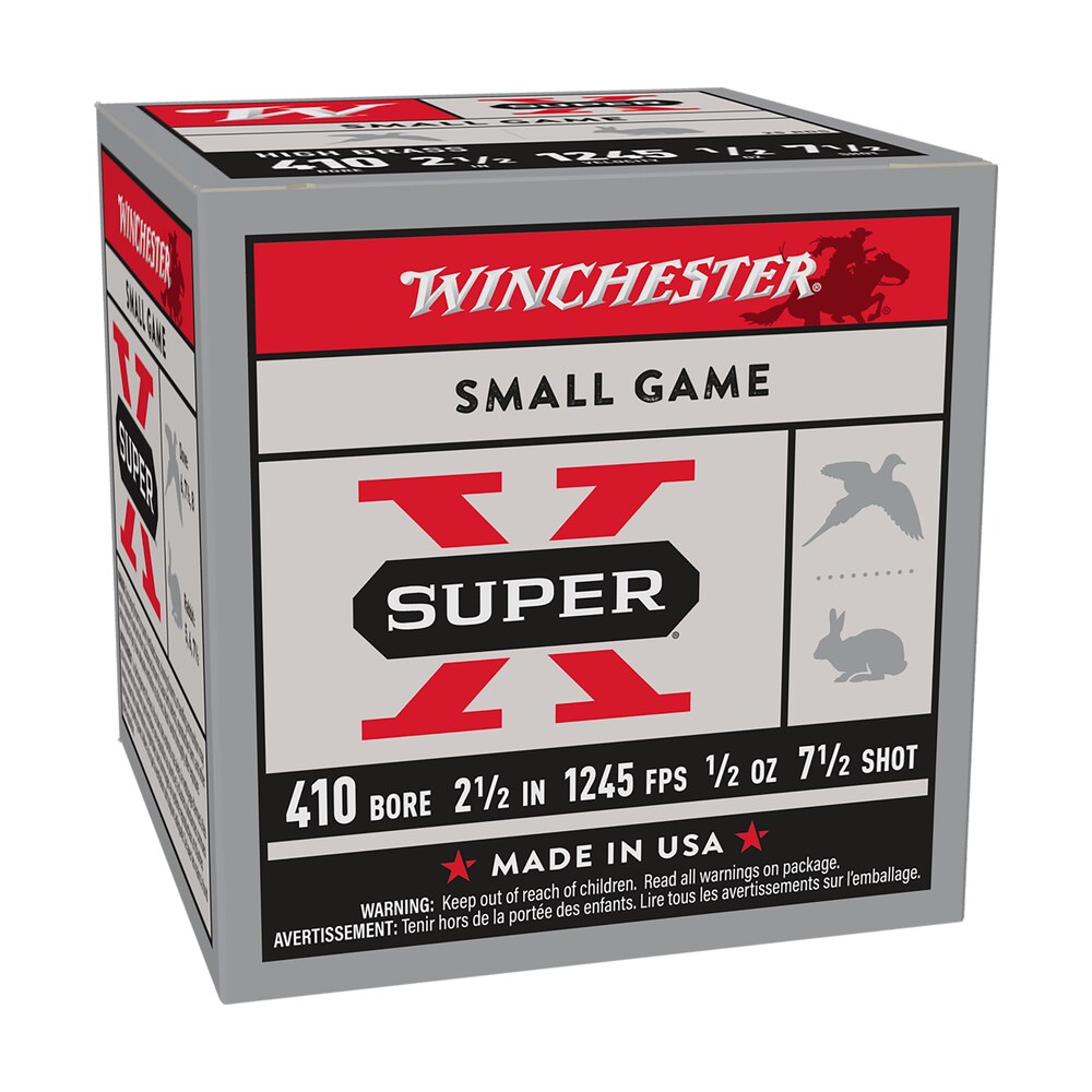 winchester ammo x417 super x heavy game load high brass 410gauge 2.50" 1/2oz 7.5shot 25 per box/10 case Winchester Ammo X417 Super X Heavy Game Load High Brass 410Gauge 2.50" 1/2oz 7.5Shot 25 Per Sports South item 116937