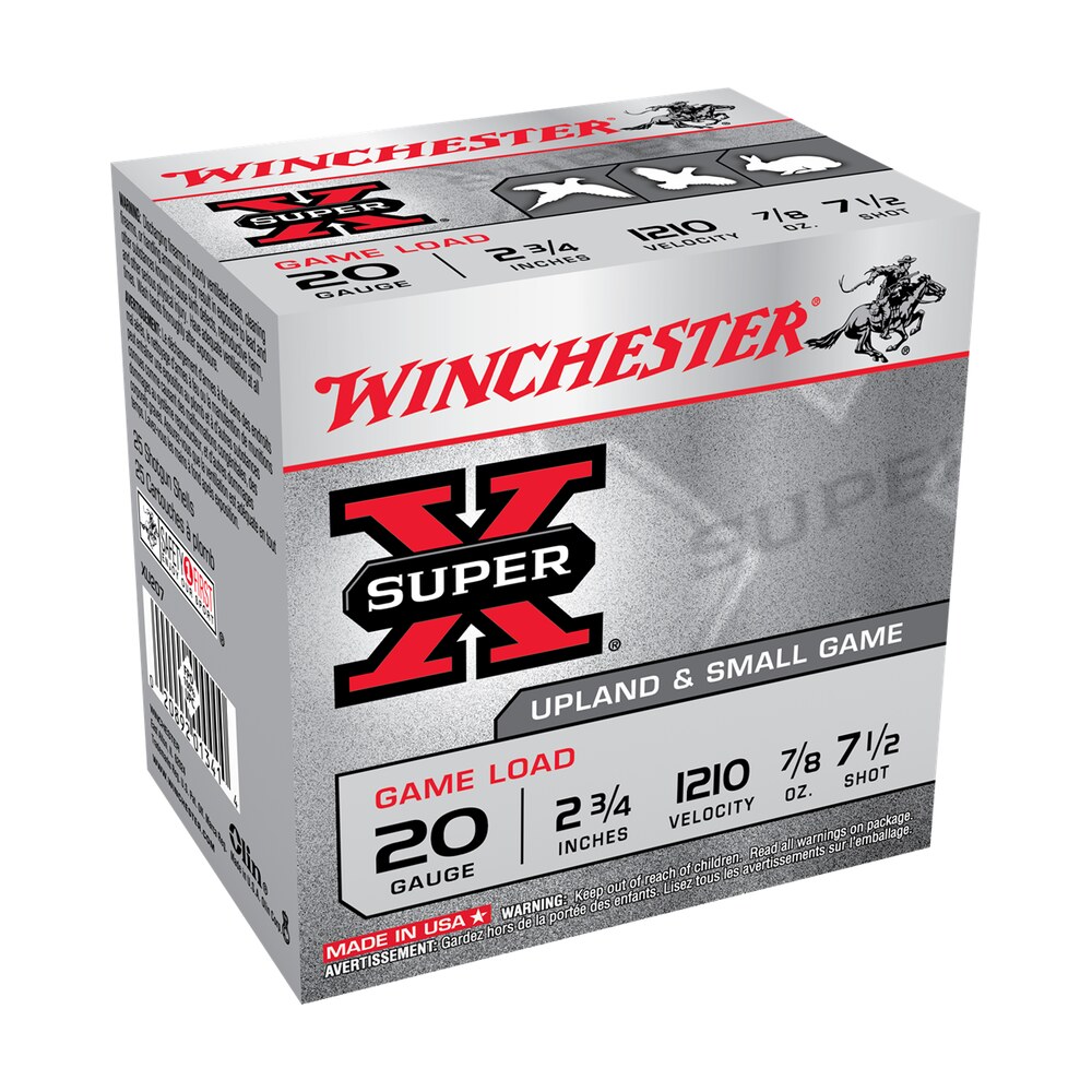 winchester ammo xu207 super x game load 20gauge 2.75" 7/8oz 7.5shot 25 per box/10 case Winchester Ammo XU207 Super X Game Load 20Gauge 2.75" 7/8oz 7.5Shot 25 Per Box/10 Case Sports South item 116944