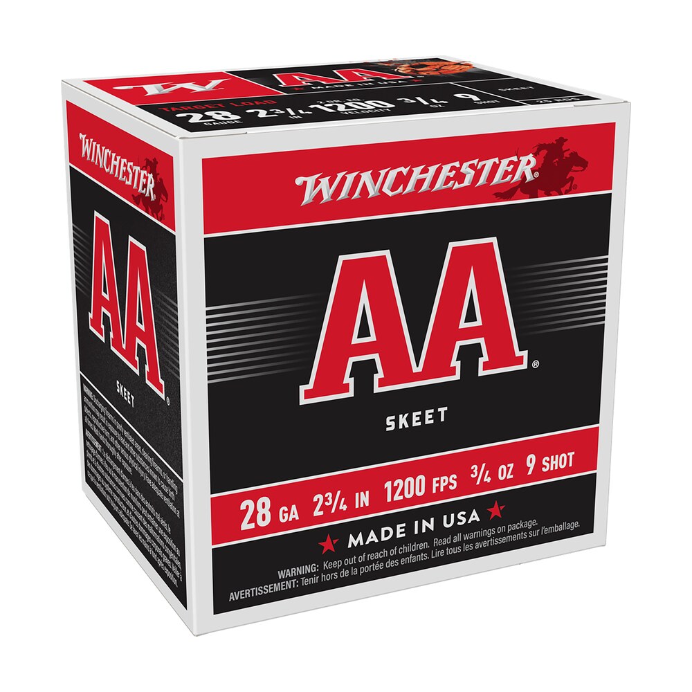winchester ammo aa289 aa 28gauge 2.75" 3/4oz 9shot 25 per box/10 case Winchester Ammo AA289 AA 28Gauge 2.75" 3/4oz 9Shot 25 Per Box/10 Case Sports South item 116986