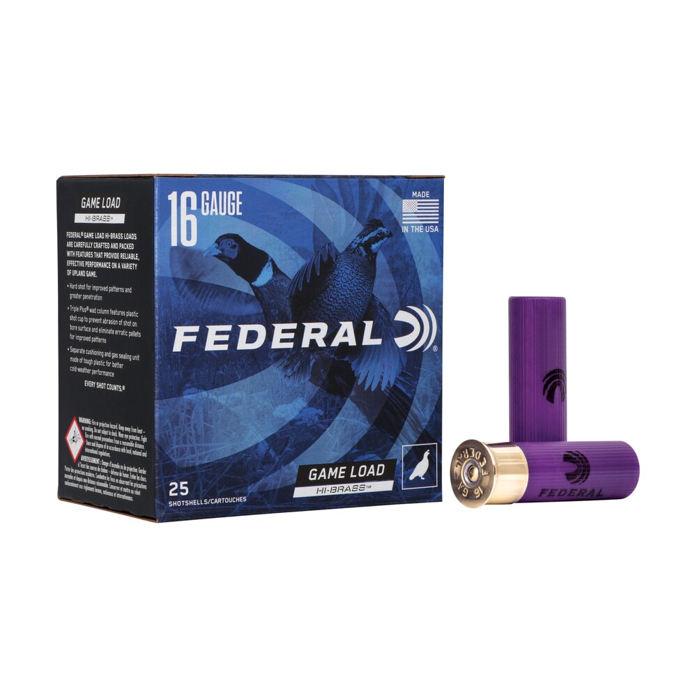 federal h1636 game shok high brass 16gauge 2.75" 1 1/8oz 6shot 25 per box/10 case Federal H1636 Game-Shok High Brass 16Gauge 2.75" 1 1/8oz 6Shot 25 Per Box/10 Case Sports South item 117007