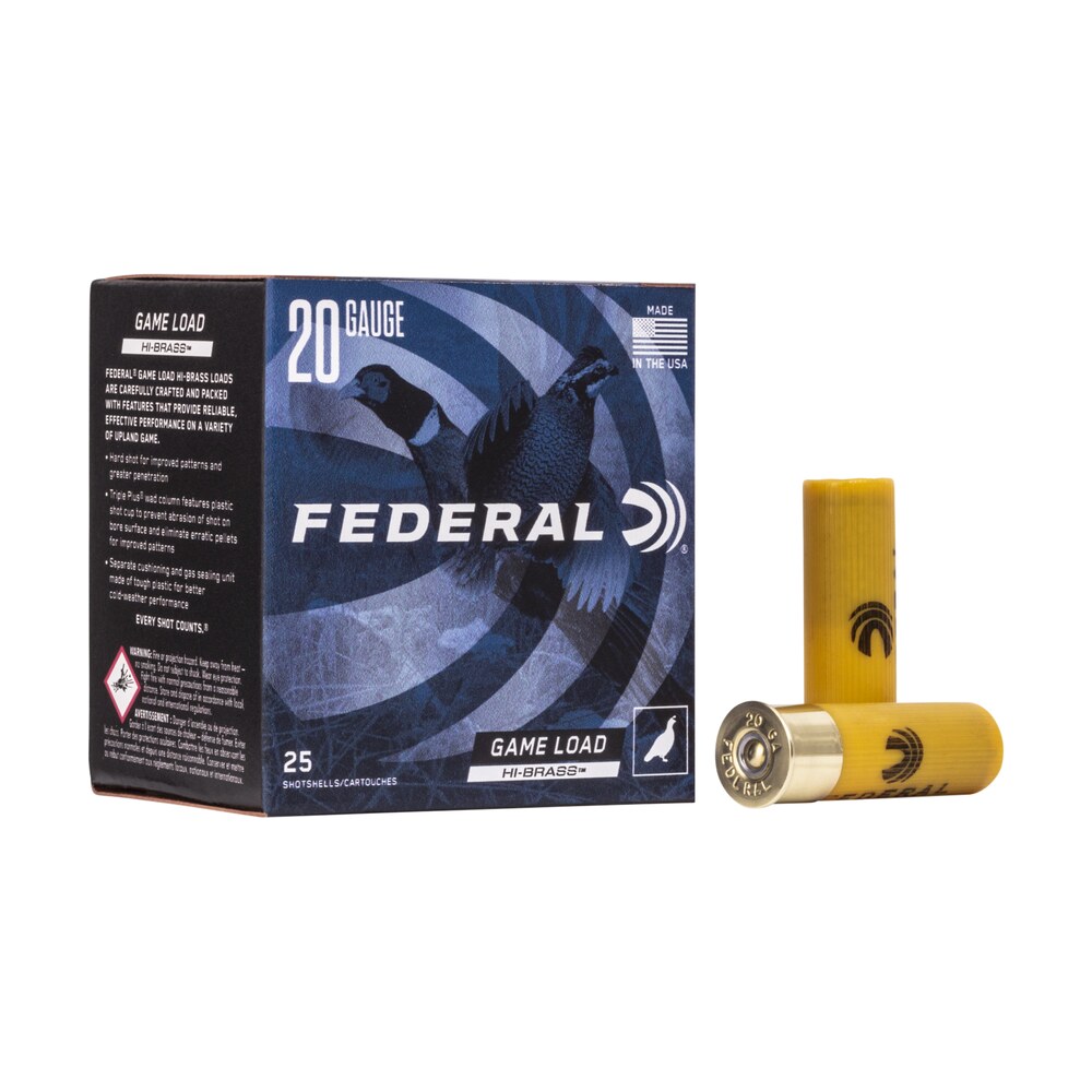federal h20475 game shok high brass 20gauge 2.75" 1oz 7.5shot 25 per box/10 case Federal H20475 Game-Shok High Brass 20Gauge 2.75" 1oz 7.5Shot 25 Per Box/10 Case Sports South item 117012