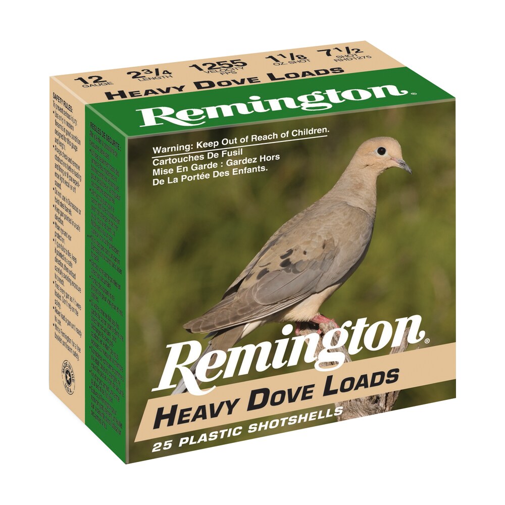 remington ammunition 28755 heavy dove loads 12gauge 2.75" 1 1/8oz 7.5shot 25 per box/10 case Remington Ammunition 28755 Heavy Dove Loads 12Gauge 2.75" 1 1/8oz 7.5Shot 25 Per Box/10 Case Sports South item 117172