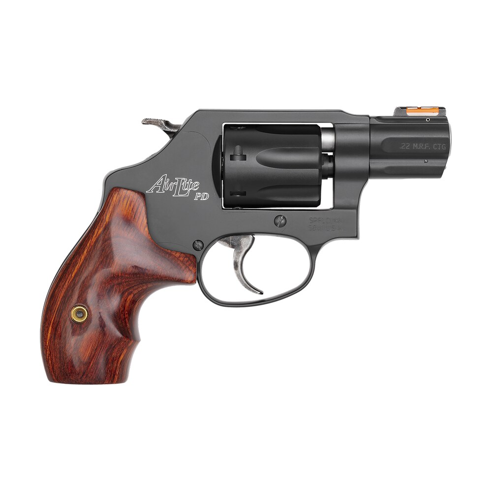 smith & wesson 160228 model 351 personal defense 22 wmr 7 shot 1.88″ black stainless steel barrel, black aluminum cylinder & j frame, hiviz fiber optic orange front sight Smith & Wesson 160228 Model 351 Personal Defense 22 WMR 7 Shot 1.88" Black Stainless Steel Sports South item 11745