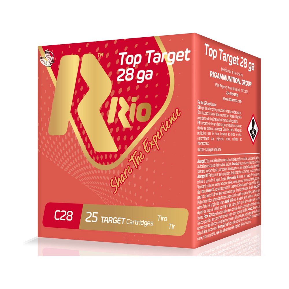 rio ammunition rc2875 top target 28 gauge 2.75" 3/4 oz 7.5 shot 25 per box/ 10 case Rio Ammunition RC2875 Top Target 28 Gauge 2.75" 3/4 oz 7.5 Shot 25 Per Box/ 10 Case Sports South item 117545