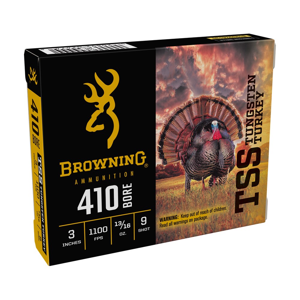 browning ammo b193924139 tss tungsten turkey 410gauge 3" 13/16oz tungsten 9shot 5 per box/20 case Browning Ammo B193924139 TSS Tungsten Turkey 410Gauge 3" 13/16oz Tungsten 9Shot 5 Per Box/20 Sports South item 117672