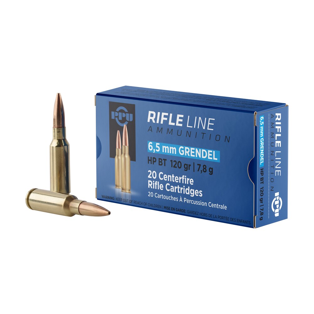 ppu pp6gh standard rifle 6.5grendel 120gr hollow point boat tail 20 per box/25 case PPU PP6GH Standard Rifle 6.5Grendel 120gr Hollow Point Boat Tail 20 Per Box/25 Case Sports South item 117753
