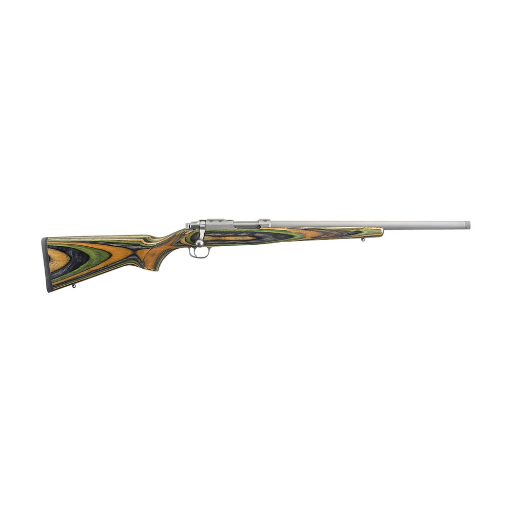 ruger 7220 77/17 17 hornet 6+1 18.50" threaded barrel, matte stainless steel, integral scope mount on solid steel receiver, green mountain laminate stock Ruger 7220 77/17 17 Hornet 6+1 18.50" Threaded Sports South item 117762