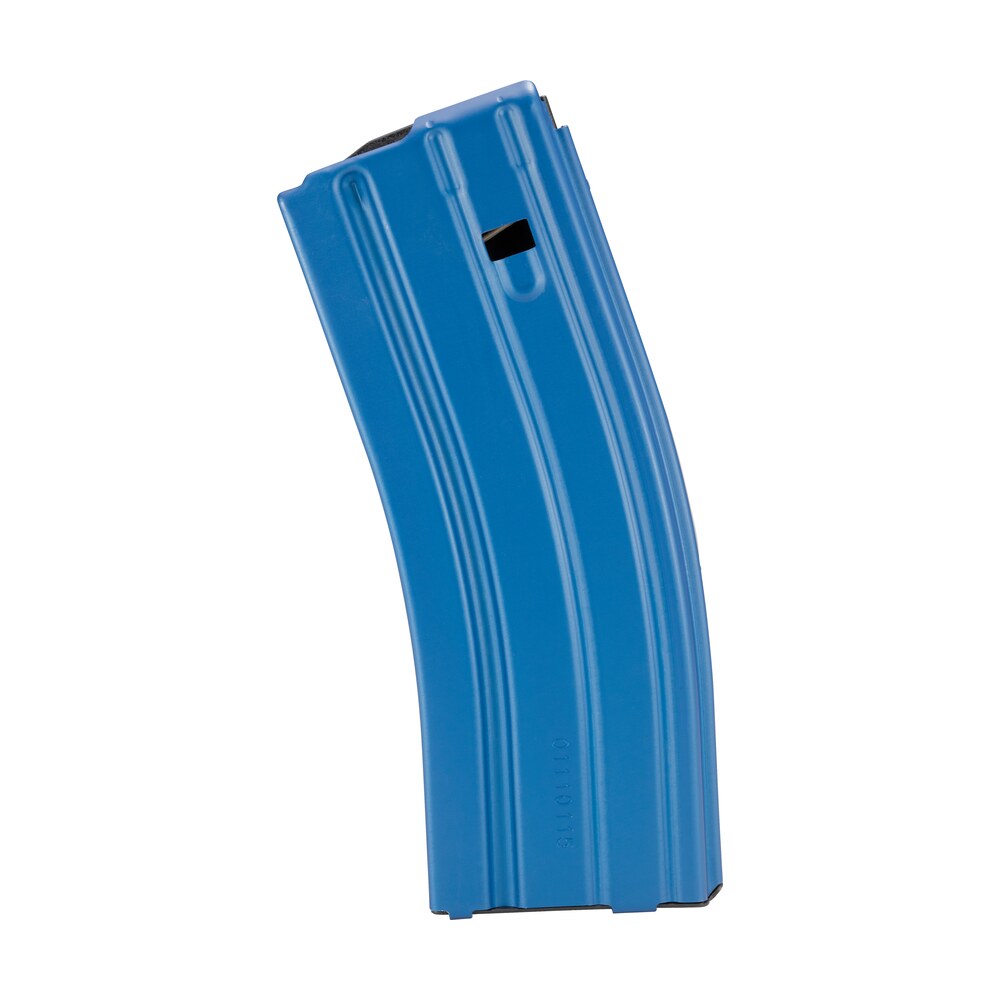 duramag 3023005175cpd speed 30rd 223 rem/300 blackout/5.56x45mm nato for ar 15 blue aluminum w/ black follower detachable DuraMag 3023005175CPD Speed 30rd 223 Rem/300 Blackout/5.56x45mm NATO for AR-15 Blue Aluminum Sports South item 117809