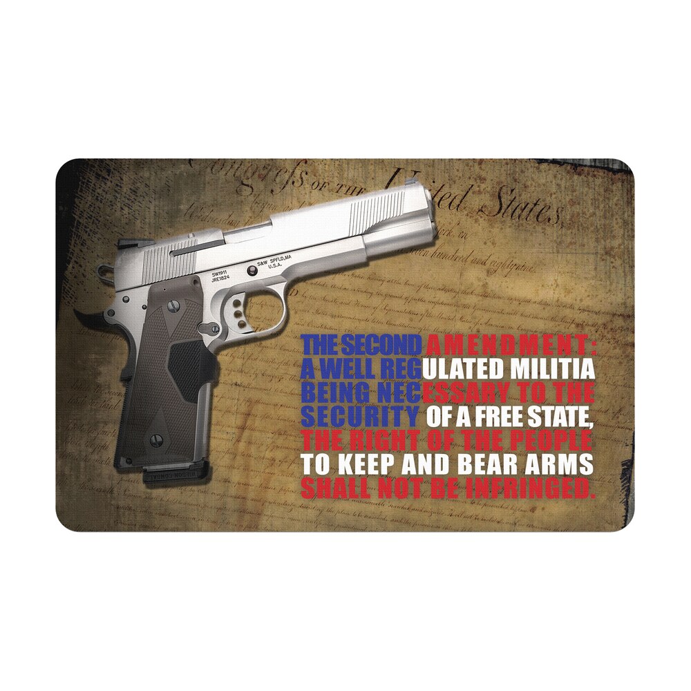 tekmat tekr172amend right to bear arms cleaning mat multi color rubber 11"x17" 2nd amendment TekMat TEKR172AMEND Right To Bear Arms Cleaning Mat Multi-Color Rubber 11"x17" 2nd Amendment Sports South item 117820