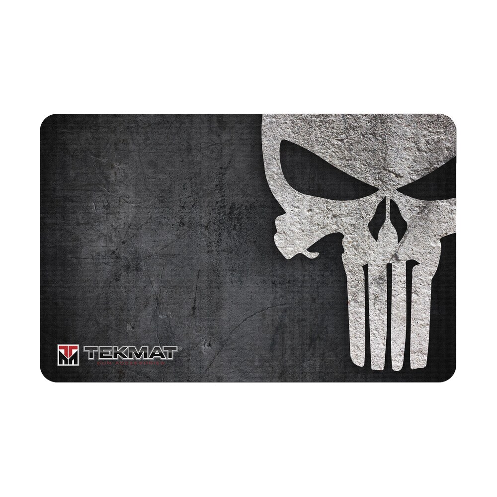 tekmat tekr17punisher punisher grunge cleaning mat black/white rubber 11"x17" punisher skull TekMat TEKR17PUNISHER Punisher Grunge Cleaning Mat Black/White Rubber 11"x17" Punisher Skull Sports South item 117827