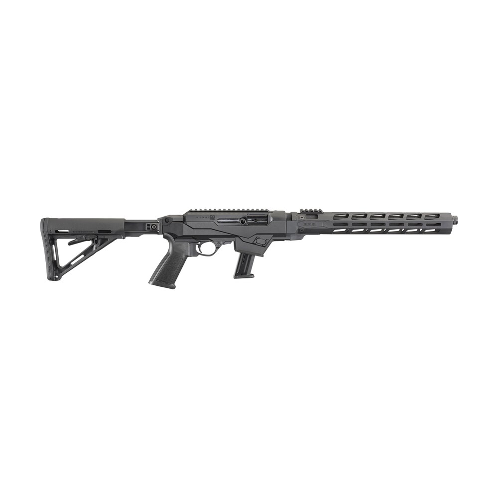 ruger 19122 pc carbine 9mm luger 17+1 16.12" threaded/fluted barrel, type iii hard coat anodized aluminum alloy receiver, adjustable magpul moe stock, m lok accessory slots, optics ready Ruger 19122 PC Carbine 9mm Luger 17+1 16.12" Threaded/Fluted Sports South item 118087