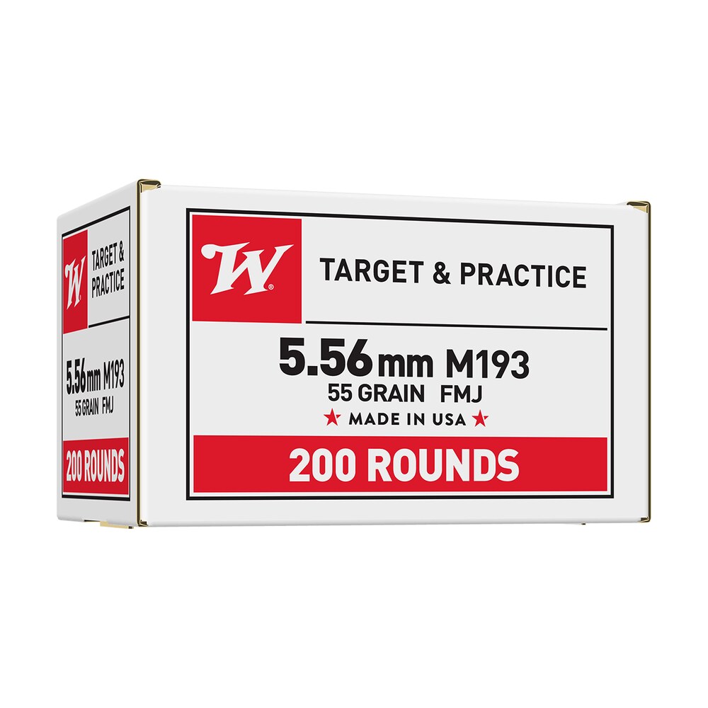 winchester ammo wm193200 usa m193 5.56x45mmnato 55gr full metal jacket 200 per bx/4 case *value pack Winchester Ammo WM193200 USA M193 5.56x45mmNATO 55gr Full Metal Jacket 200 Per Bx/4 Case *Value Sports South item 118091