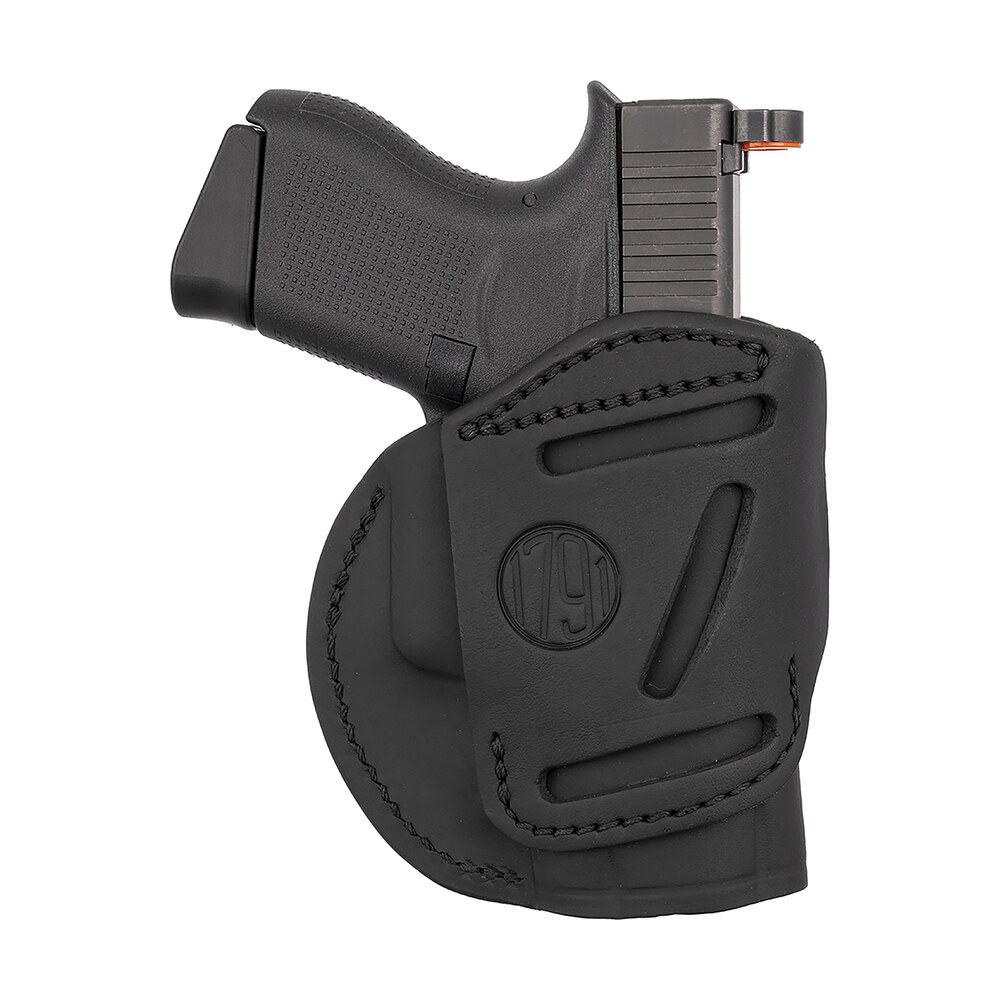 1791 gunleather 4wh3sbll 4 way iwb/owb size 03 stealth black leather belt clip compatible w/glock 26/ruger lc9/s&w m&p shield/2.0 9/40 left hand 1791 Gunleather 4WH3SBLL 4-Way IWB/OWB Size 03 Stealth Black Leather Belt Clip Compatible Sports South item 118458
