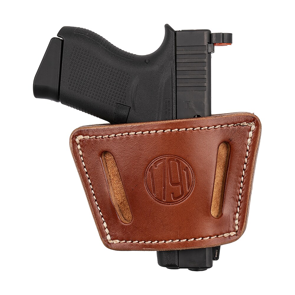 1791 gunleather uiwcbra uiw iwb/owb classic brown leather belt clip fits most small mid frame autos ambidextrous 1791 Gunleather UIWCBRA UIW IWB/OWB Classic Brown Leather Belt Clip Sports South item 118471