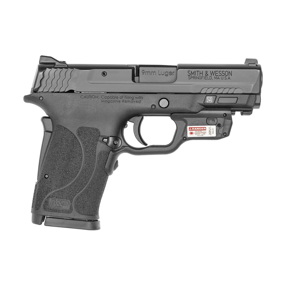 smith & wesson 12439 m&p shield ez m2.0 9mm luger 3.68" 8+1 black black armornite stainless steel slide black polymer grip crimson trace red laser (no manual) Smith & Wesson 12439 M&P Shield EZ M2.0 9mm Luger 3.68" 8+1 Black Black Armornite Sports South item 118856