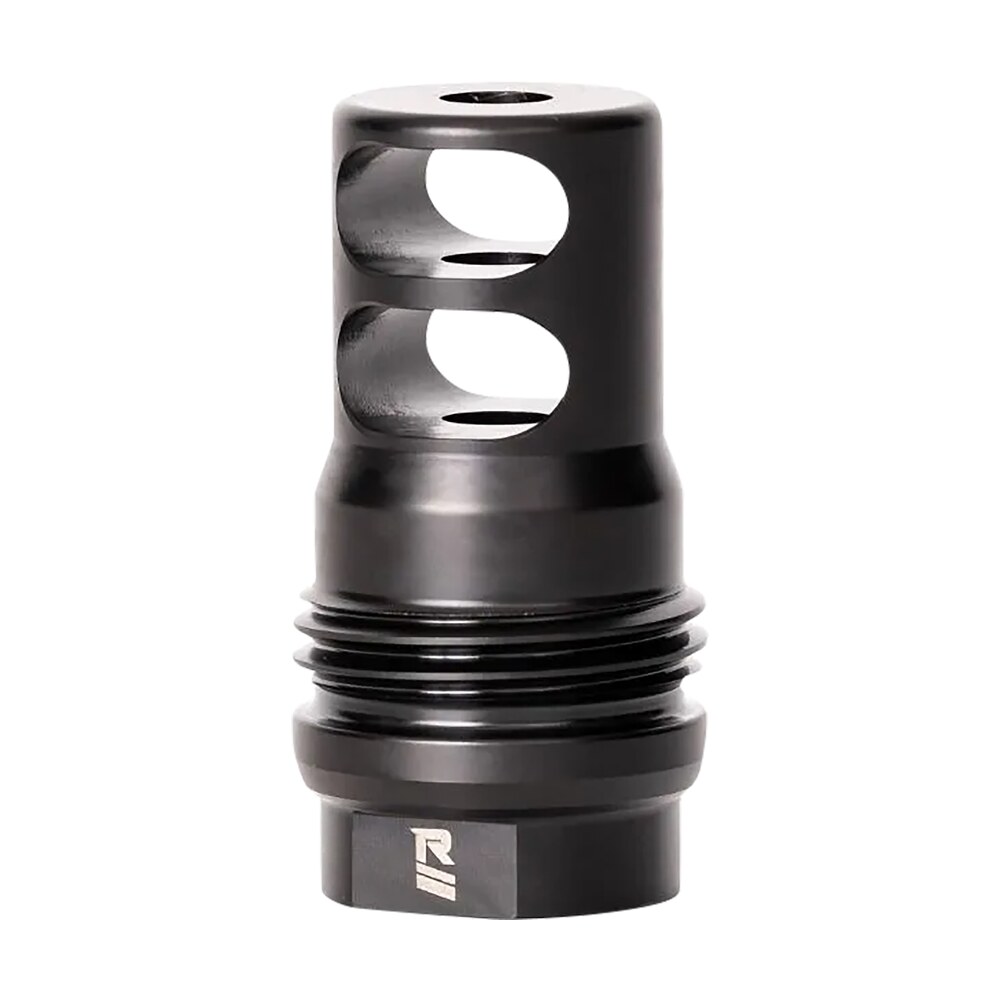rugged suppressor mb010 2 port brake black for 1/2" 28 tpi threads & 2.16" oal for 5.56x45mm nato radiant762, surge762, razor762 & micro30 suppressors Rugged Suppressor MB010 2 Port Brake Black for 1/2"-28 tpi Threads & 2.16" OAL for Sports South item 118946