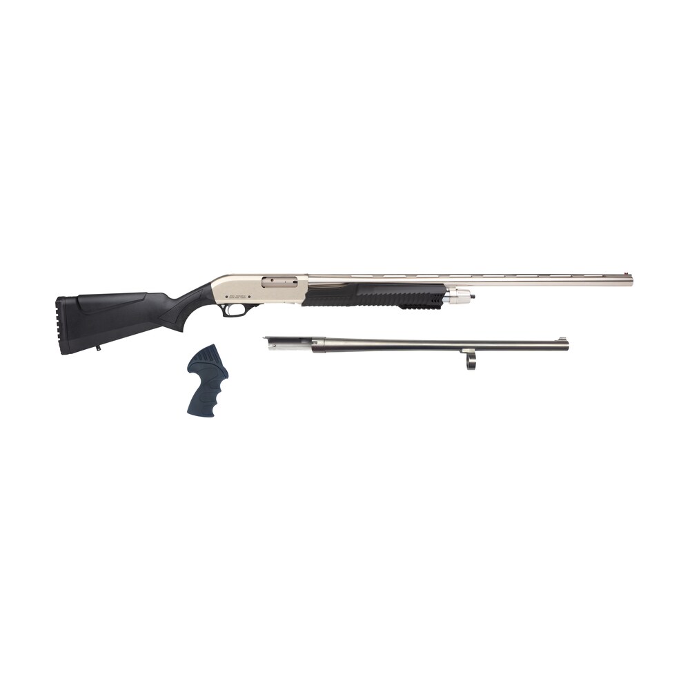 rock island mr25p101mc meriva 3 in 1 combo 12 gauge 5+1 3" 18.50" cylinder bore, 28" vent rib barrels chrome rec black synthetic stock right hand (full size) Rock Island MR25P101MC Meriva 3-in-1 Combo 12 Gauge 5+1 3" 18.50" Cylinder Bore, 28" Vent Rib Sports South item 119007